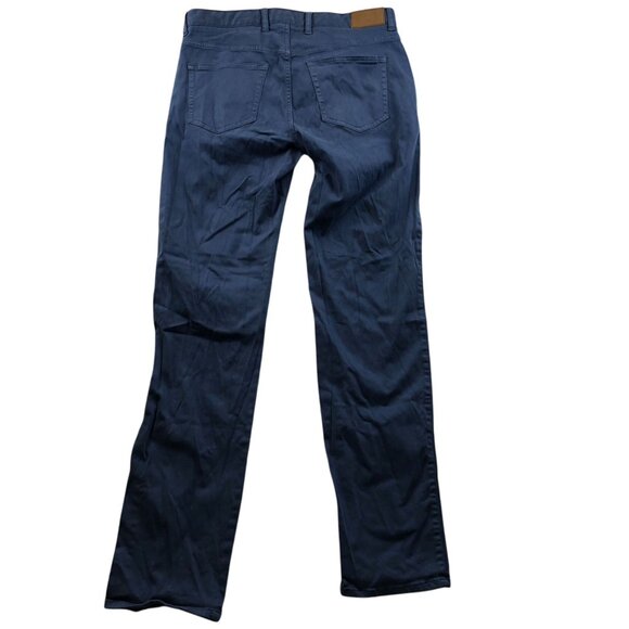 Peter Millar Mens Five-Pocket Pants Size 32 Slim Straight Leg Casual Classic Nav - Picture 2 of 15